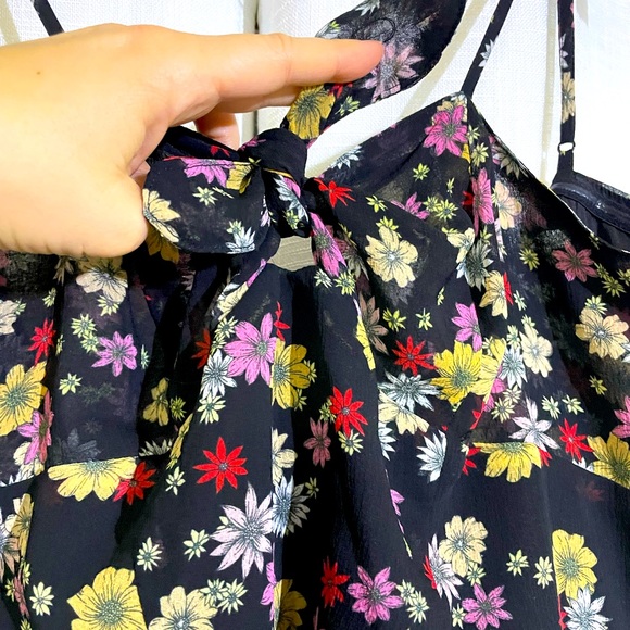 BB DAKOTA BLACK FLORAL MAXI DRESS sz. 10 NEW WITH TAGS - Picture 7 of 9